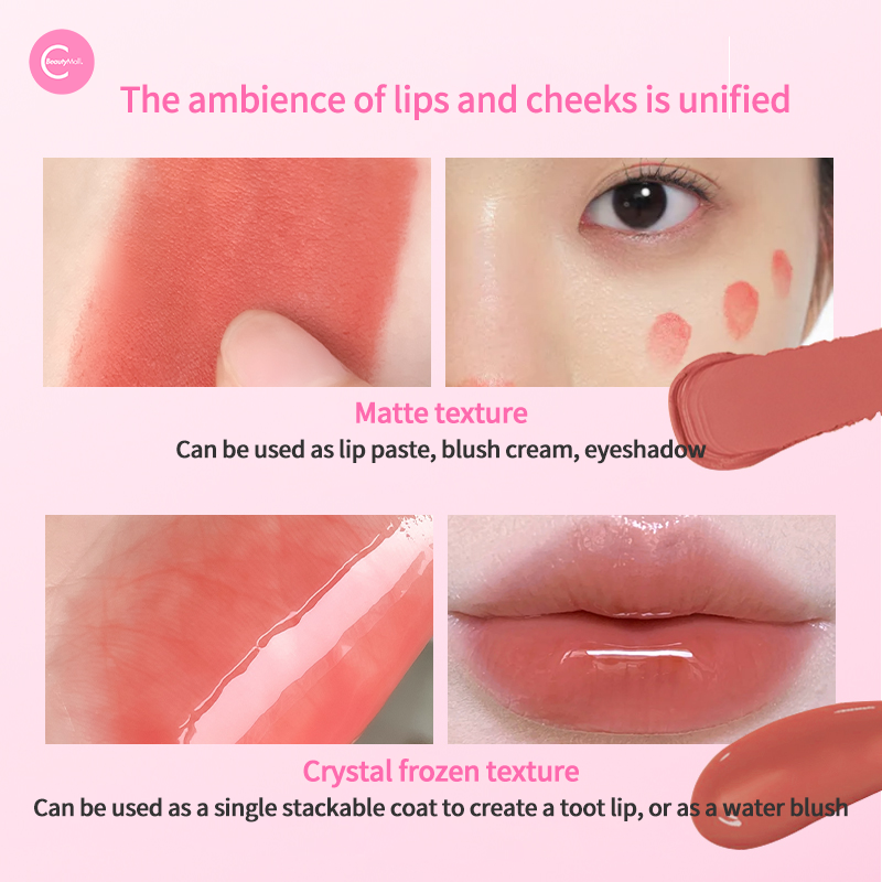 GELLA'S Lip & Cheek Tint Palette - 6 Colors Cream Blush & Lip Stain Set for Natural Makeup Look | Perfect for Everyday Wear, Date Night & Professional Makeup Artists