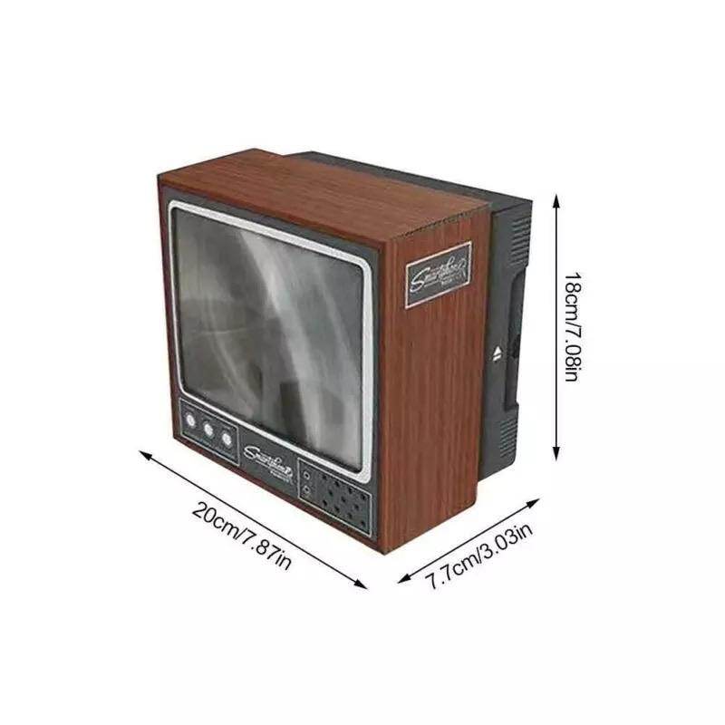 Vintage TV Style Magnifying Glass for Phone - Retro Phone Screen Enlarger with Stand - Perfect for Reading, Crafts & Elderly Use