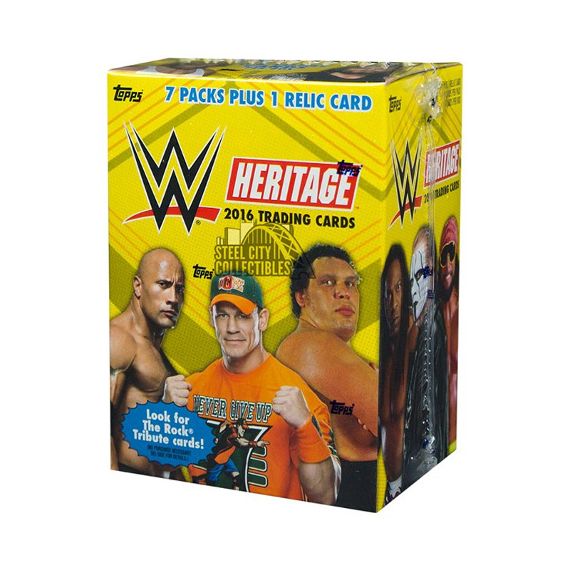 2016 Heritage Walmart Exclusive WWE Wrestling Blaster Box - Collectible Trading Cards for WWE Fans, Perfect for Gifts, Display & Tournaments