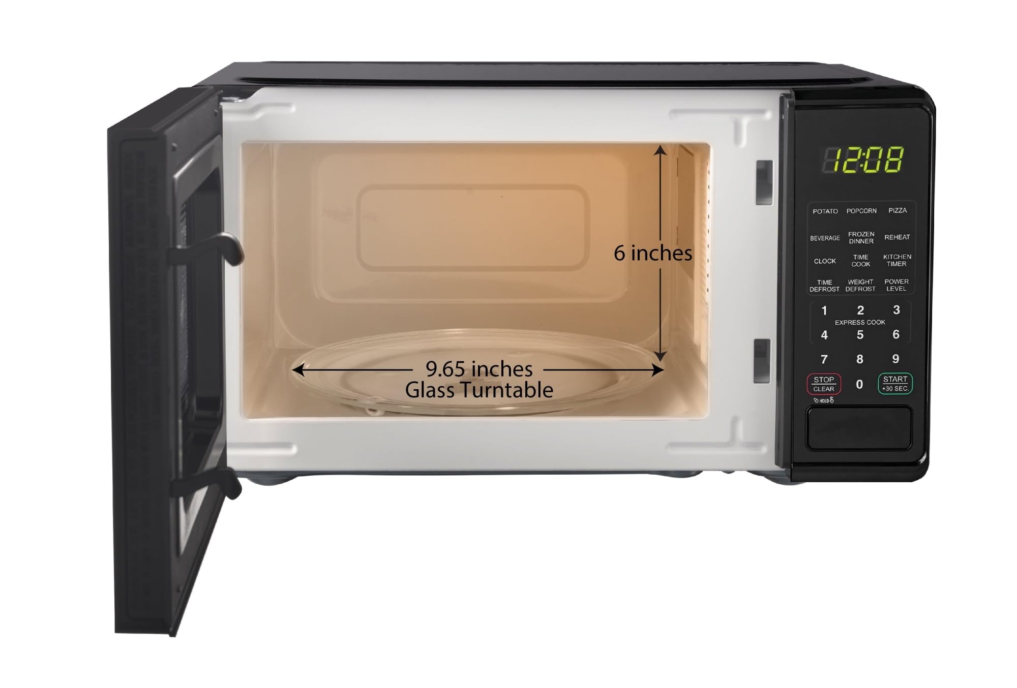 0.7 cu. ft. 700W Countertop Microwave Oven - Fast Cooking, Compact & Energy Efficient - Black | Perfect for Dorms, Offices & Small Kitchens