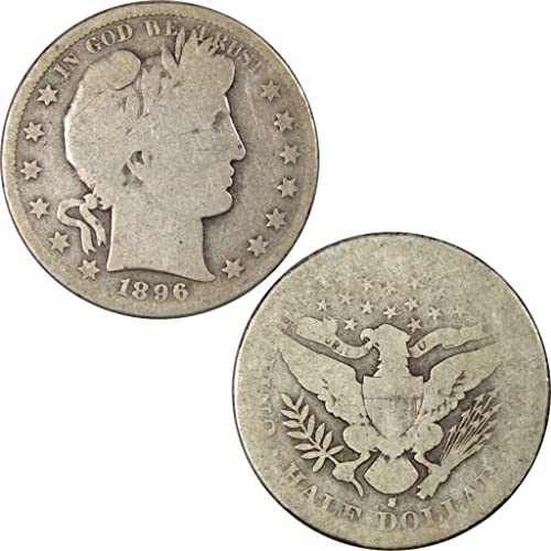 1896 S Barber Half Dollar AG (About Good) 90% Silver 50c US Coin - Rare Collectible Type Coin for Numismatists & Silver Investors | Perfect for Coin Collections, Historical Gifts & Precious Metal Portfolios