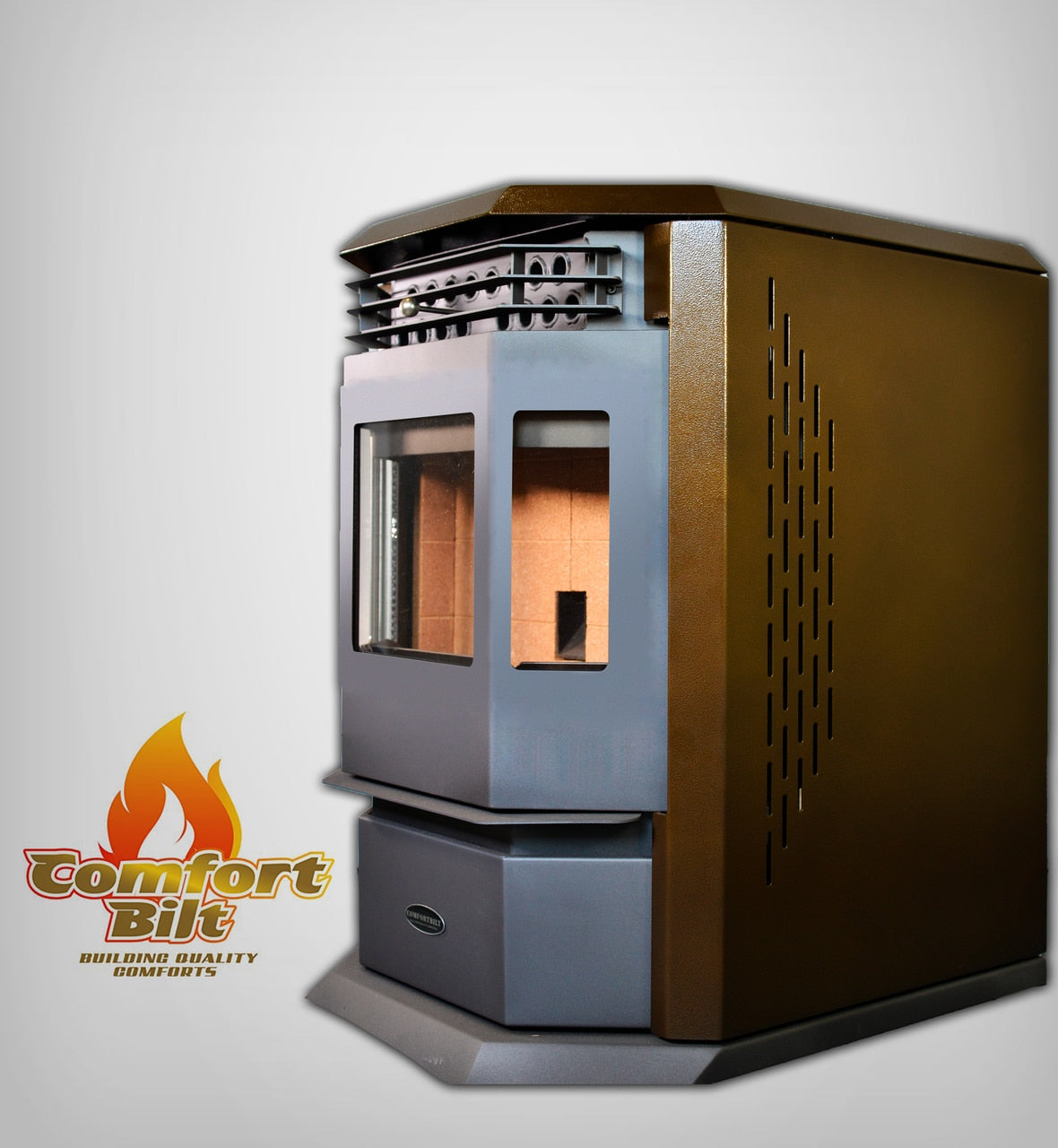 ComfortBilt HP22 Pellet Stove in Golden Brown - Energy Efficient Heating for Home & Cabin | Winter Warmth Solution