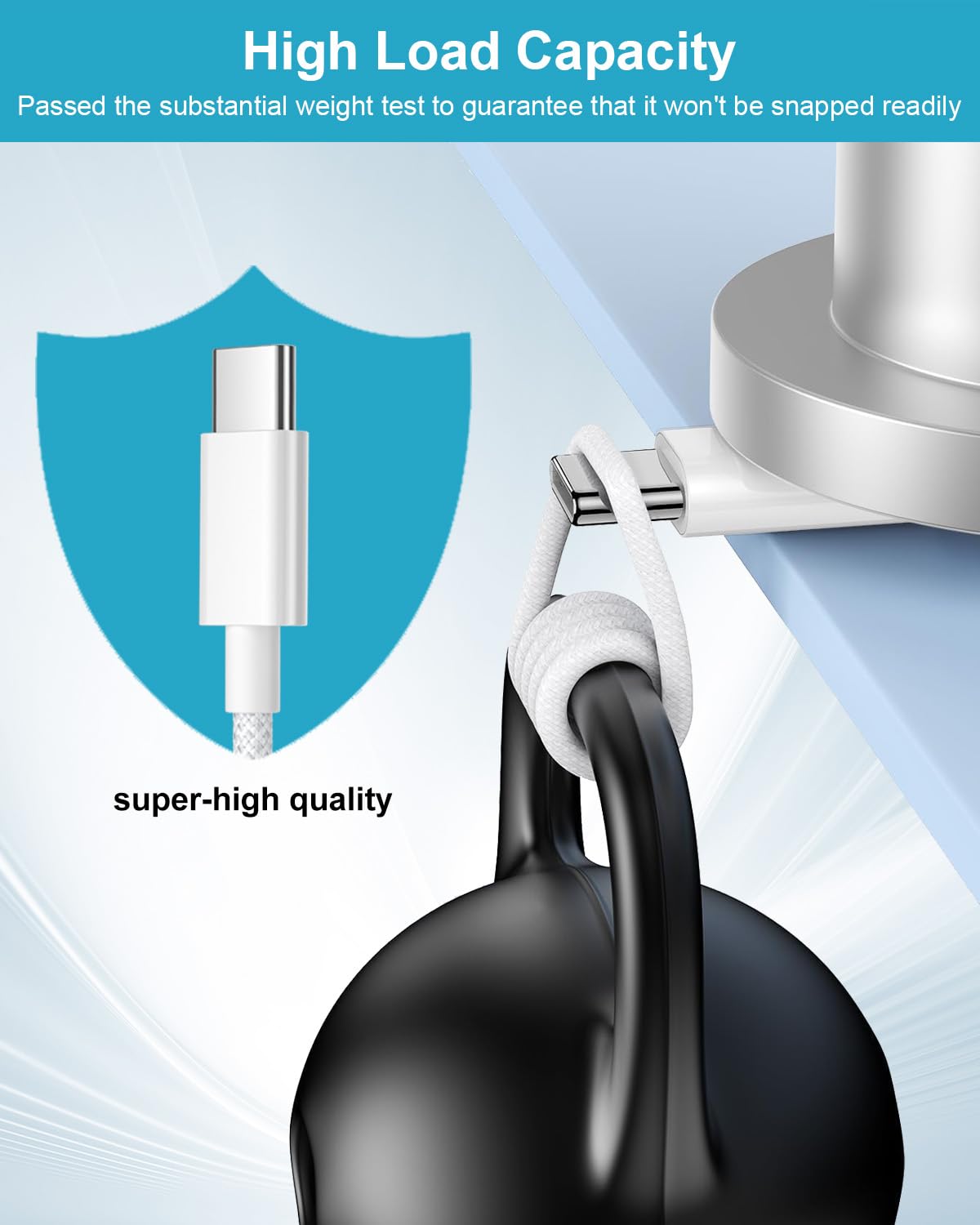 60W USB C to USB C Fast Charging Cable 2M (2-Pack) - Compatible with iPhone 16/15/15 Pro Max/15 Plus, MacBook, iPad Pro - High-Speed Data Sync & Power Delivery for Home, Office & Travel