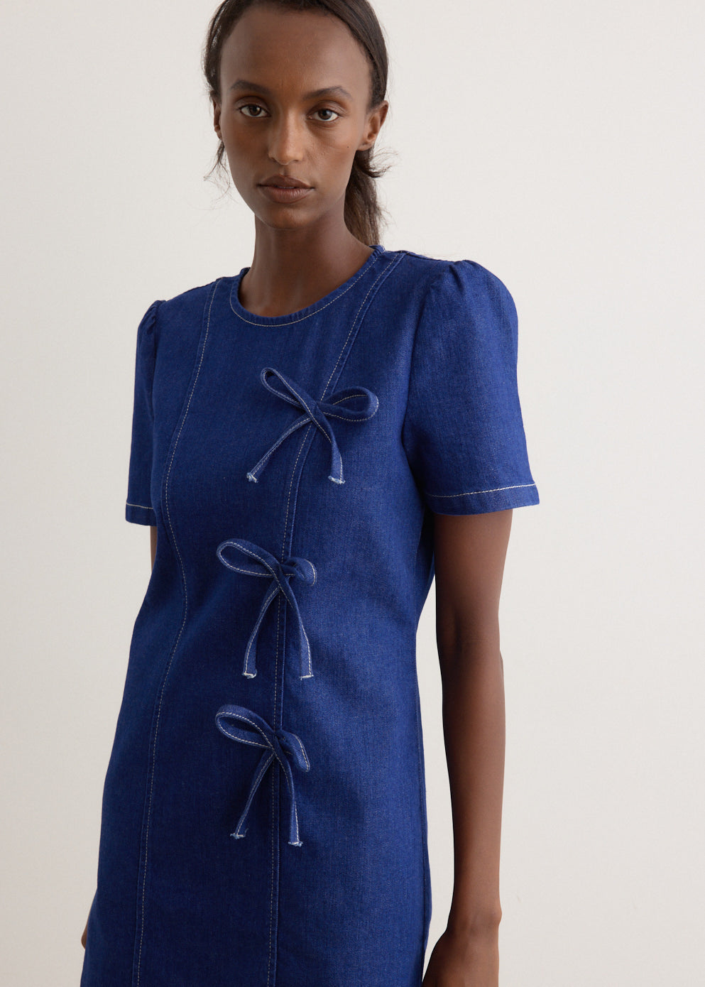 Amali Women's Blue Depths C7087 Dress - Elegant Floral Print, Comfortable Fit for Casual Wear, Parties & Special Occasions