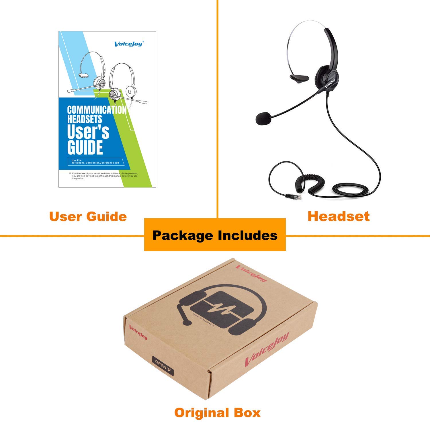 Noise Cancelling Monaural Headset with Mic for Cisco IP Phones - 4-Pin RJ9 Corded Office Headphones for Call Centers & Business Communications (Compatible with Cisco IP Desk Phones) - Perfect for Customer Service, Remote Work & Professional Office Use