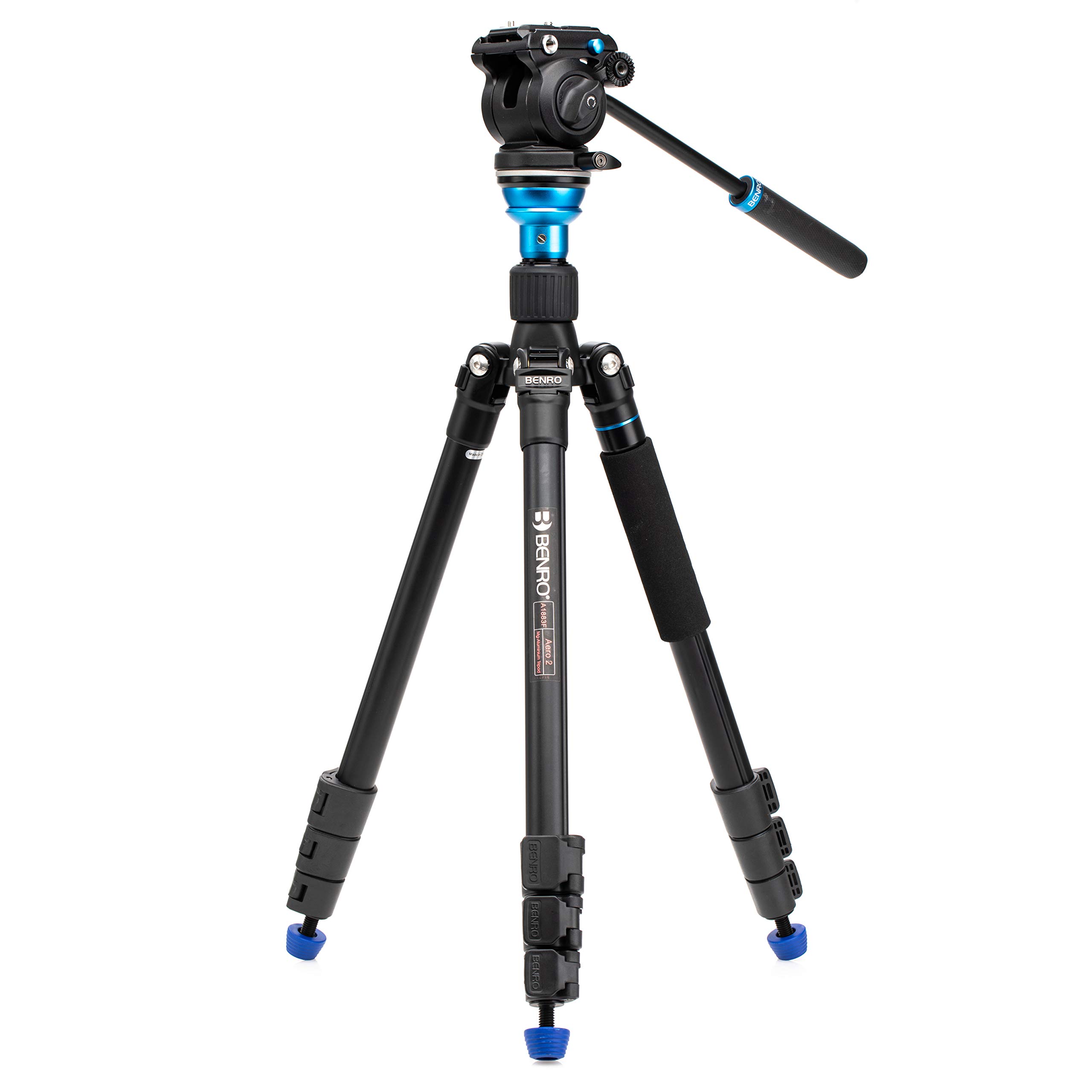 Benro Aero2 Travel Angel Lightweight Carbon Fiber Video Tripod with S2Pro Fluid Head - Perfect for Vlogging, Travel Photography & Outdoor Filming