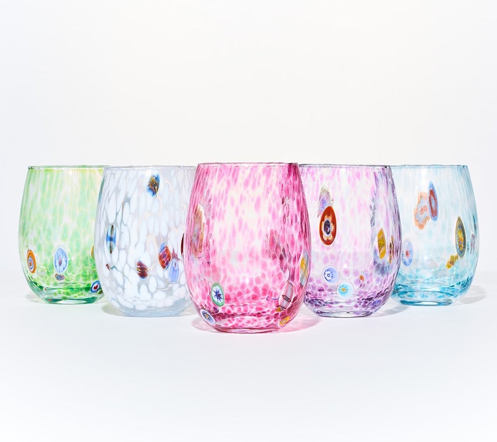 Premium Pink Gala Tumblers Set of 4 - Insulated Stainless Steel Cups for Iced Coffee, Smoothies & Outdoor Parties - BPA Free & Sweat-Proof Drinkware