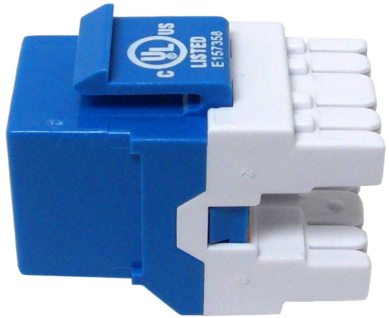CAT6 MIG+ RJ45 Keystone Jack - Unshielded High-Density Ethernet Connector for Home & Office Network Installations - Orange