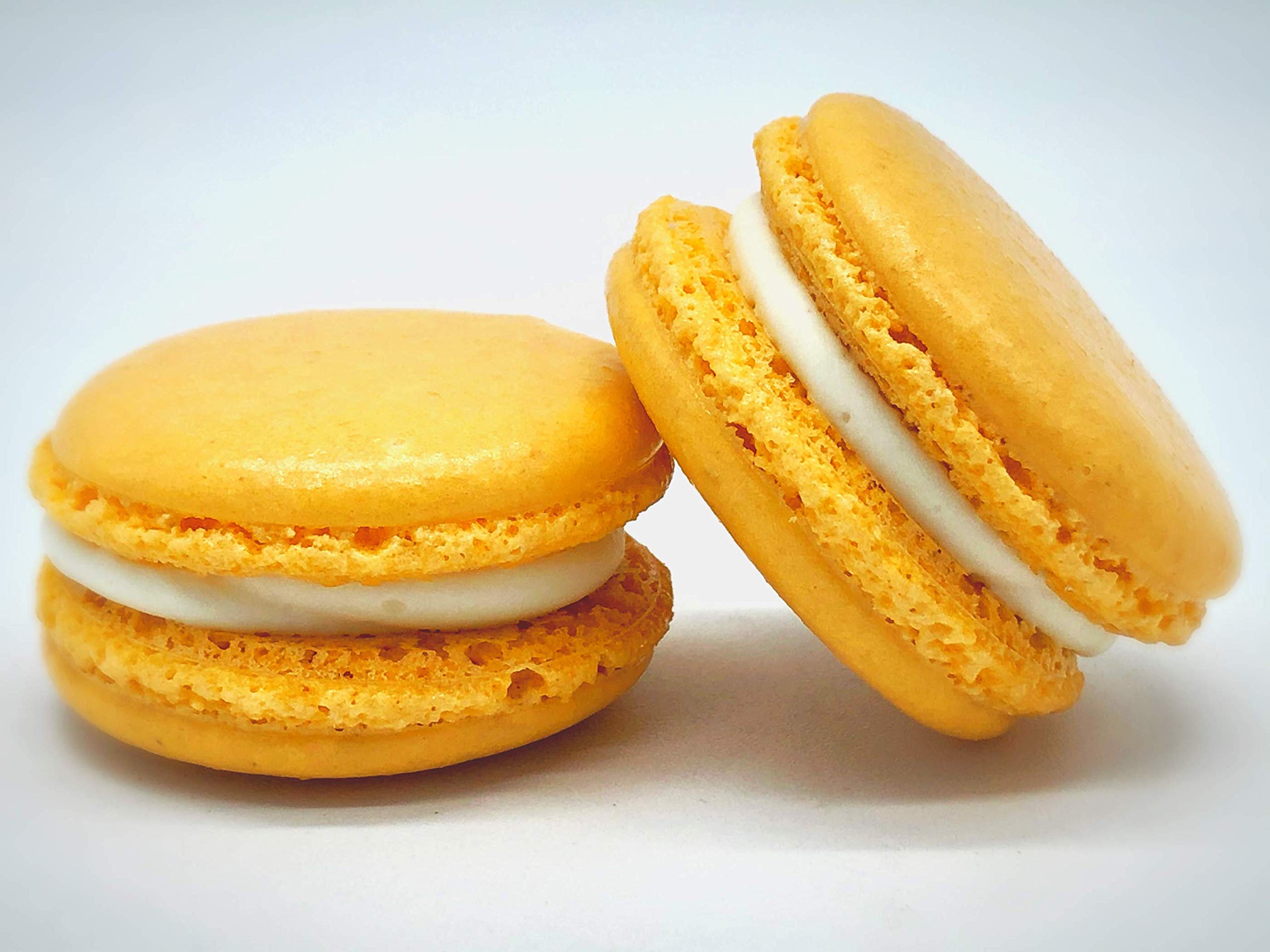 6 Pack Assorted Gluten Free Macarons - Peach, Lemon & Strawberry Cherry Flavors | Perfect for Parties, Gifts & Dessert Lovers