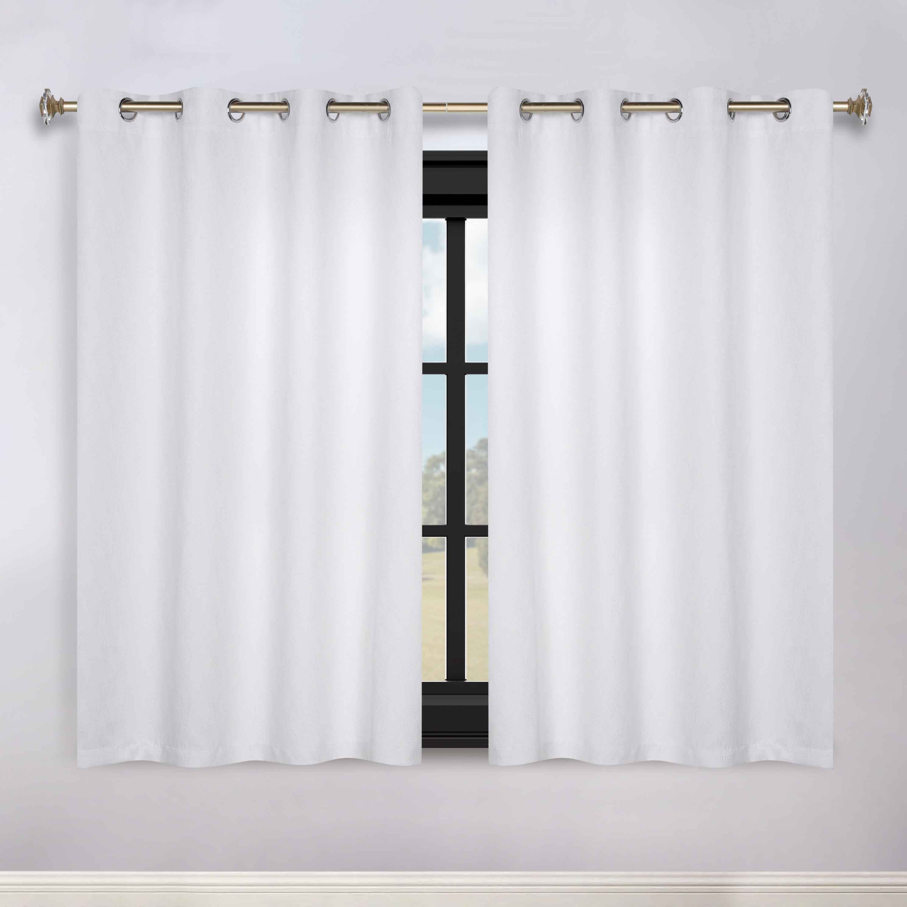 Zuri Textured Washable Blackout Curtains for Bedroom - Thermal Insulated Room Darkening Window Drapes (Set of 2 Panels) - Perfect for Nursery, Home Theater & Light Sleepers
