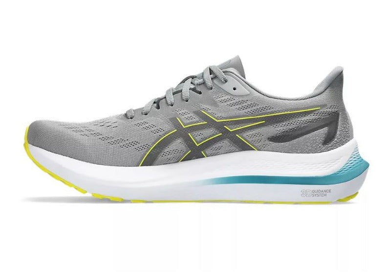 ASICS GT 2000 12 Running Shoes for Men - D Width - Sheet Rock/Bright Yellow - Lightweight Cushioned Sneakers for Jogging, Gym Workouts & Daily Walking