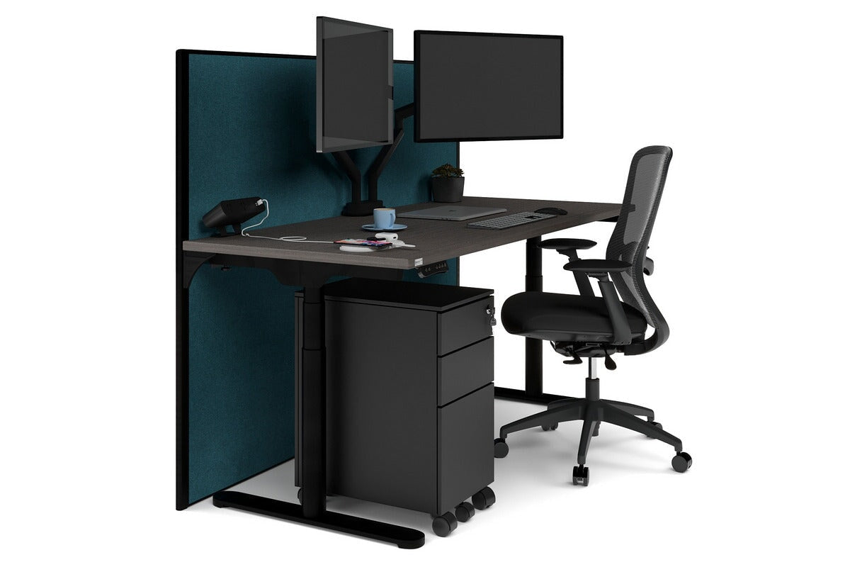 Flexi Premium Height Adjustable Single Workstation [1800L x 700W] - Ergonomic Standing Desk for Home Office, Gaming & Study - Electric Sit Stand Desk with Memory Function