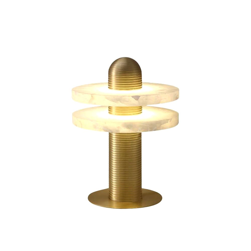 Alabaster Comet Table Lamp - Modern Bedside & Living Room Lighting for Home Decor | Nightstand, Office Desk, Dorm Room