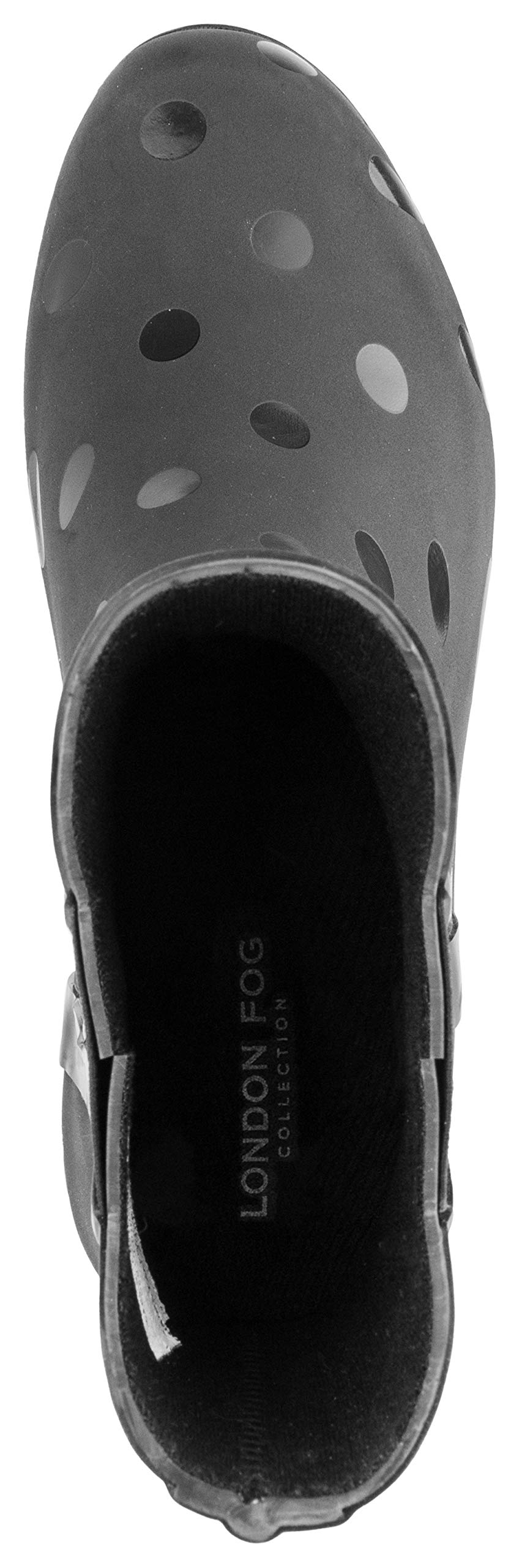 LONDON FOG Women's Waterproof Rain Boots - Stylish Mid-Calf Rubber Rain Boots for Women, Comfortable & Slip-Resistant, Perfect for Gardening, Walking Dogs & Rainy Day Outfits