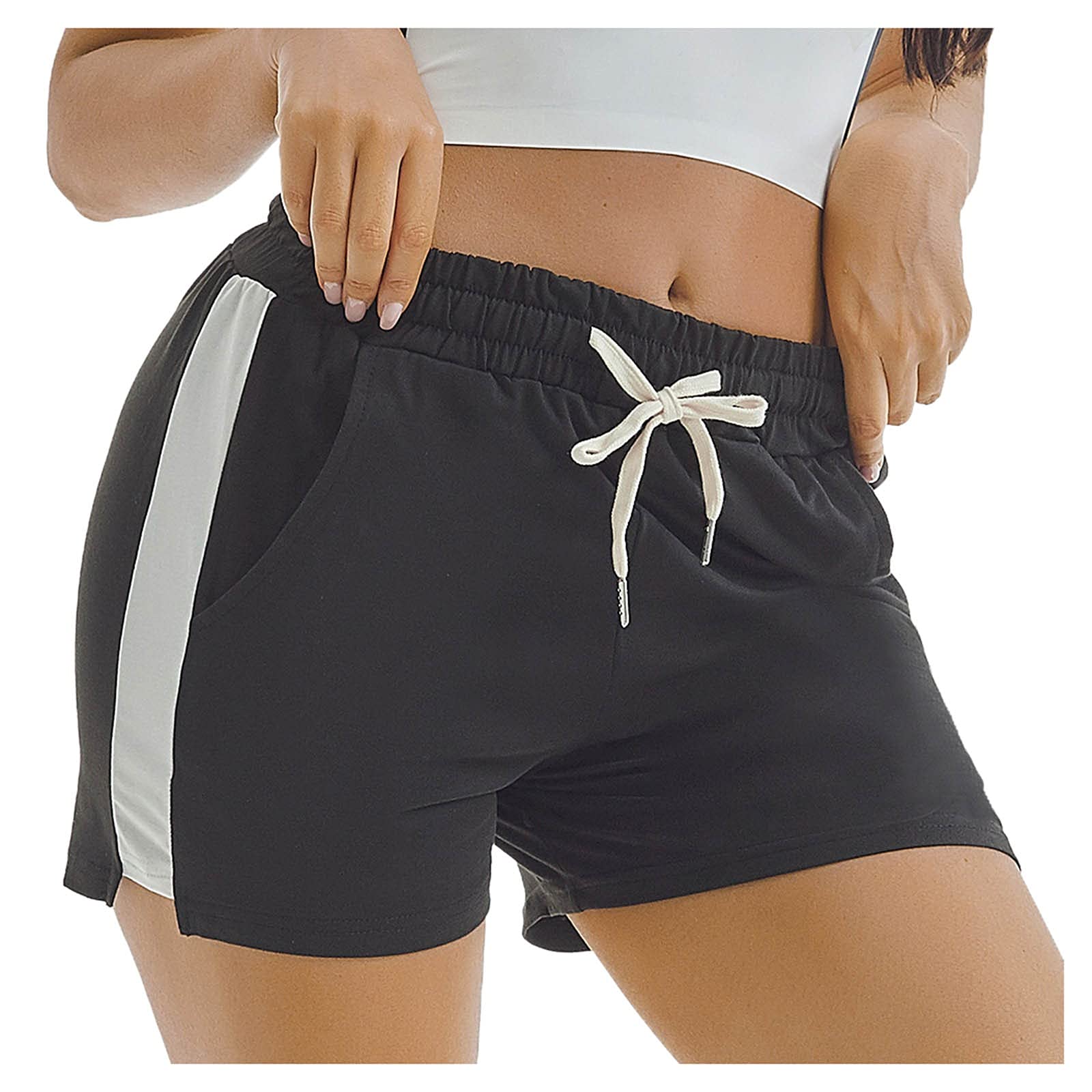 WOCACHI Women's High Waist Yoga Shorts - Velvet Butt Lift for Sports & Summer