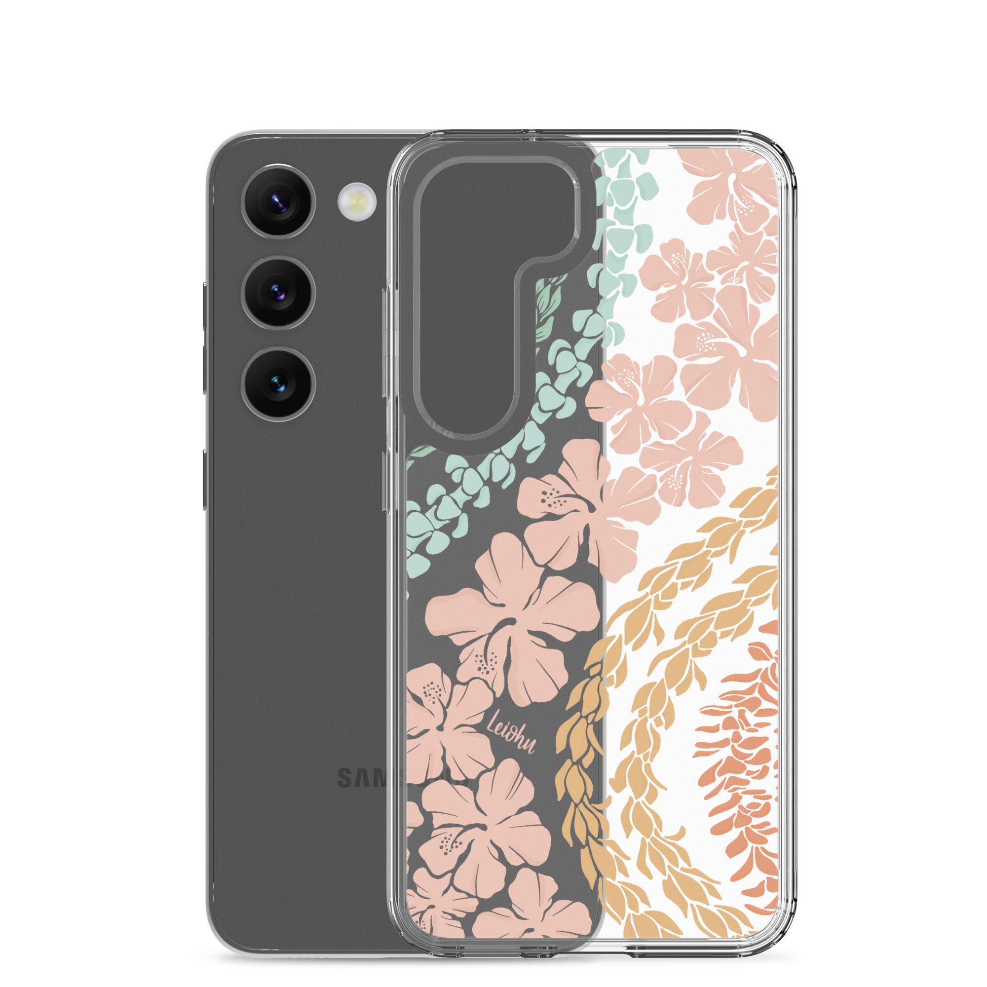 Groovy Lei Clear Protective Case for Samsung Galaxy - Slim & Durable Phone Cover for Everyday Use, Travel, and Work