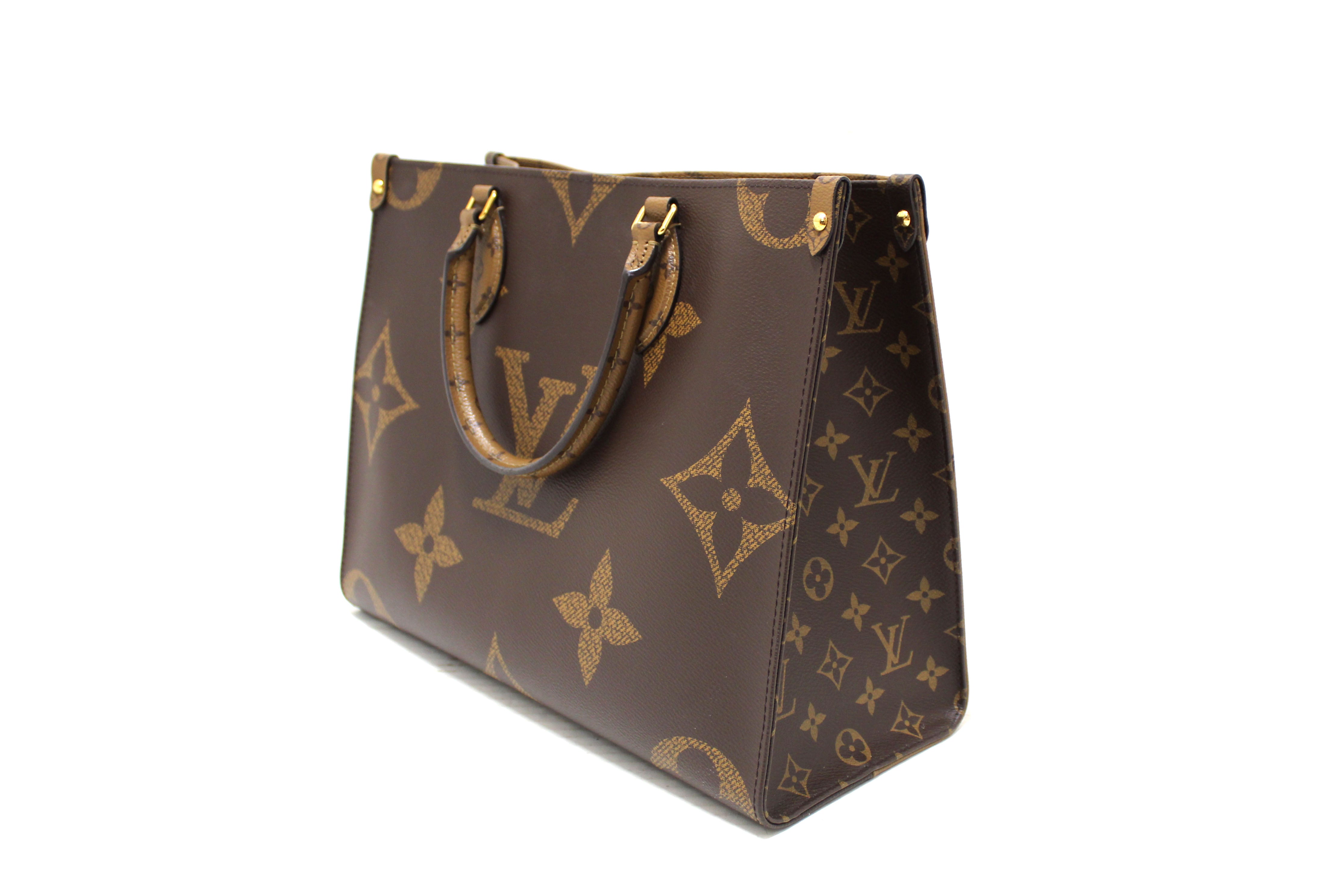Authentic Louis Vuitton Monogram OnTheGo MM Tote Bag - Luxury Designer Handbag for Women, Spacious Work Tote with Leather Trim, Perfect for Office, Travel & Everyday Use