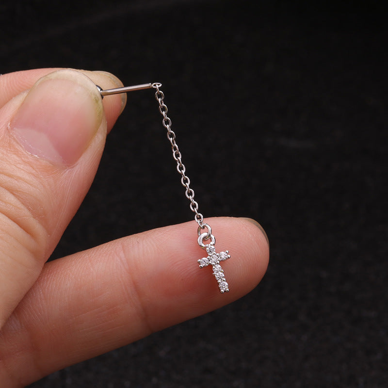 20G Starfish Dangle Stud Earrings for Second Hole Piercing | HSPJ1925 | Perfect for Cartilage, Helix, and Lobe Piercings