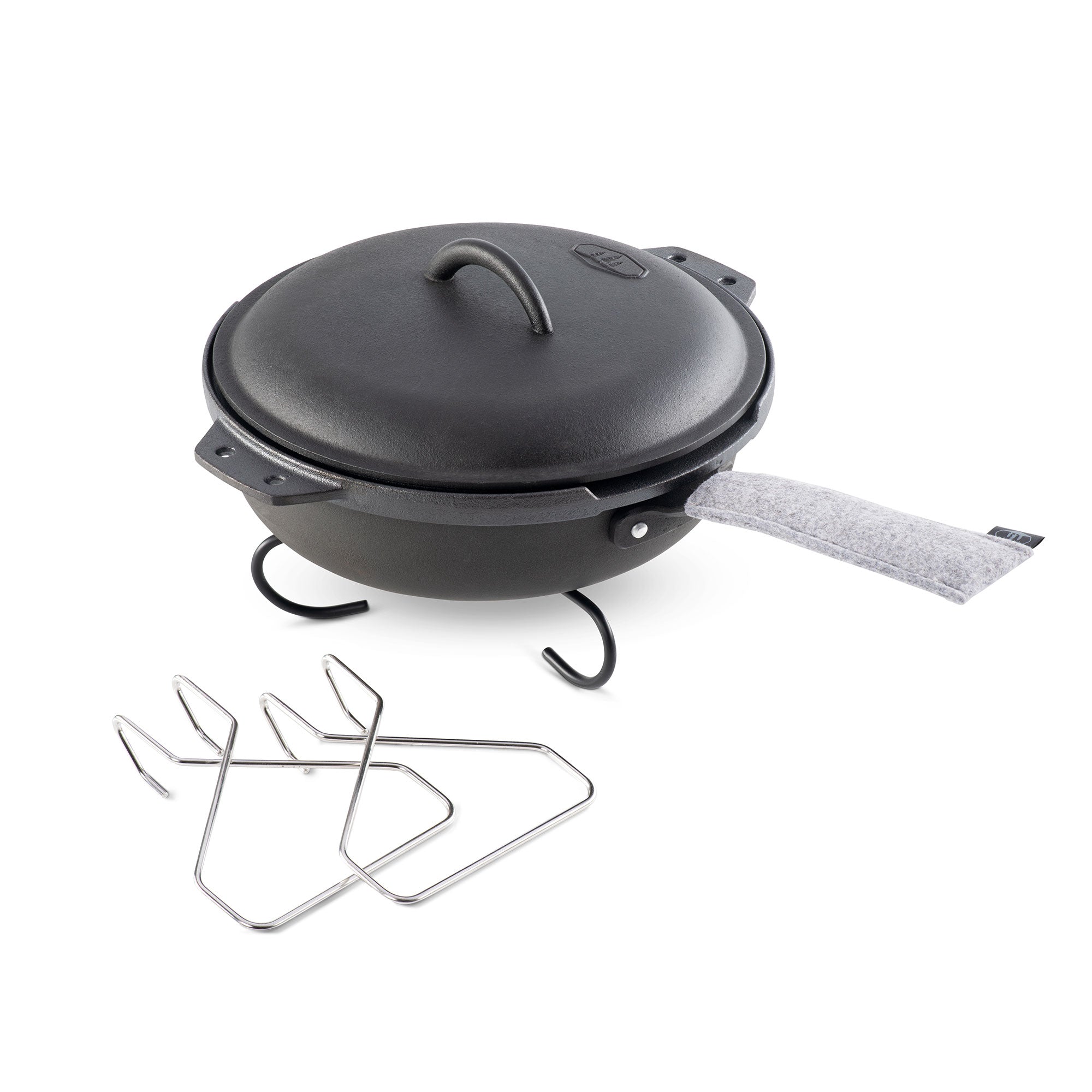 Guidecast 10-Piece Cast Iron Cookware Set – Durable Skillet, Dutch Oven & More for Stovetop, Oven & Outdoor Cooking | Perfect for Camping, Grilling & Home Kitchen Use