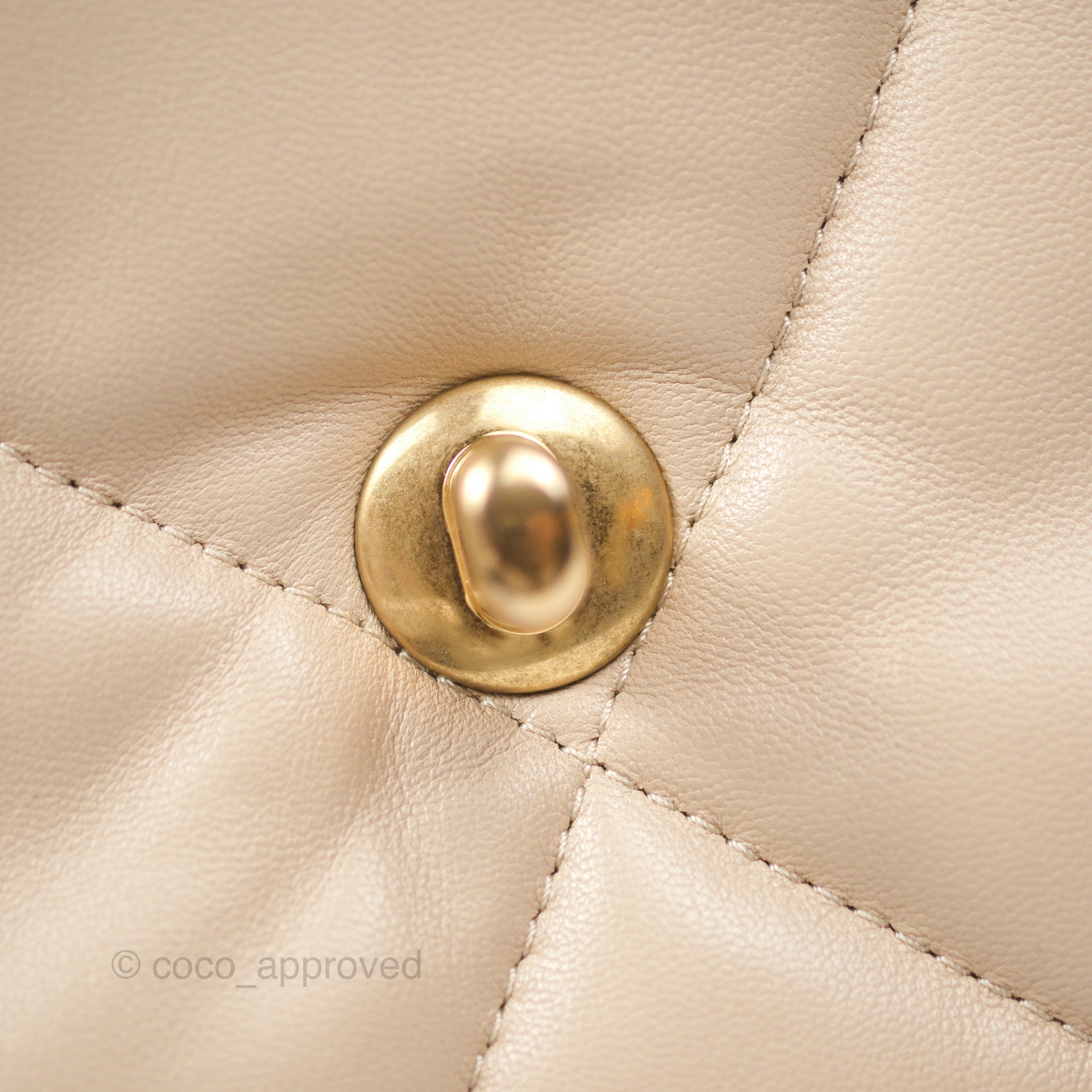 Chanel 19 Small Handbag in Beige Lambskin Leather with Mixed Hardware - Luxury Crossbody Bag for Women, Perfect for Date Night & Special Occasions