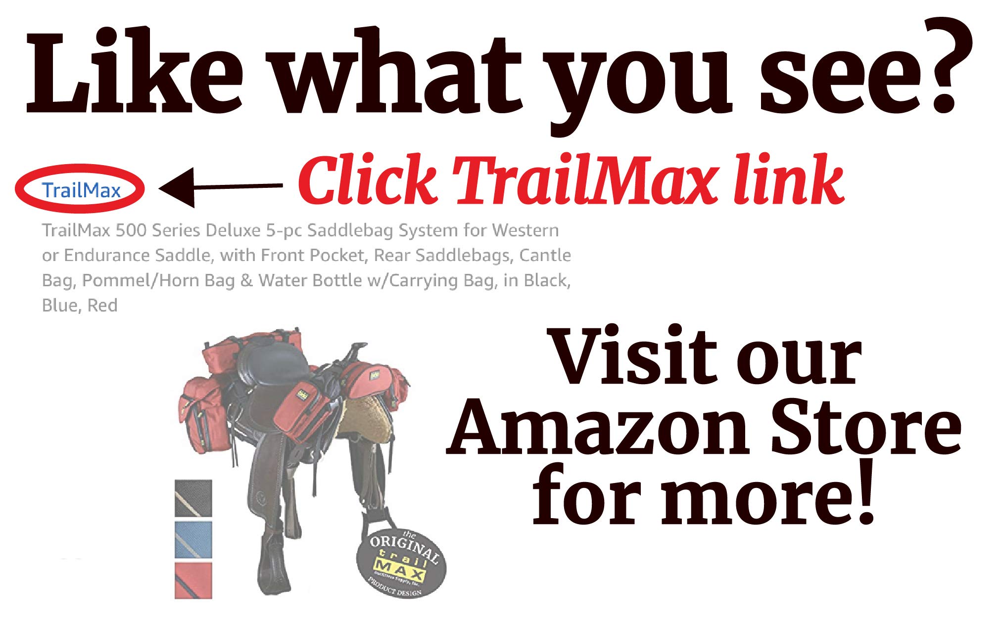 TrailMax 500 Series Insulated Padded Horse Saddle Bags - Waterproof Equestrian Riding Gear for Trail Riding, Camping & Outdoor Adventures