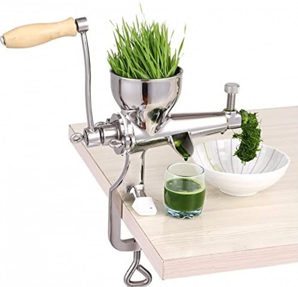 Mavoorick Manual Stainless Steel Wheatgrass Juicer - Slow Squeeze Extractor for Fruits, Vegetables & Oranges | Perfect for Healthy Juicing at Home, Gym or Office