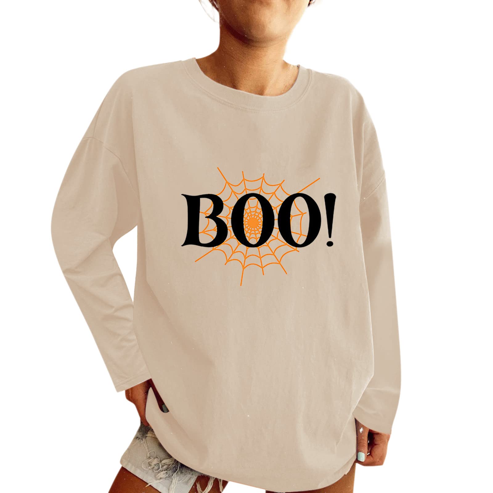 Vintage Print Oversized Loose Round Neck Blouse - Women's Spring Tops 2023 Black T-Shirt for Casual Wear & Boho Style Outfits