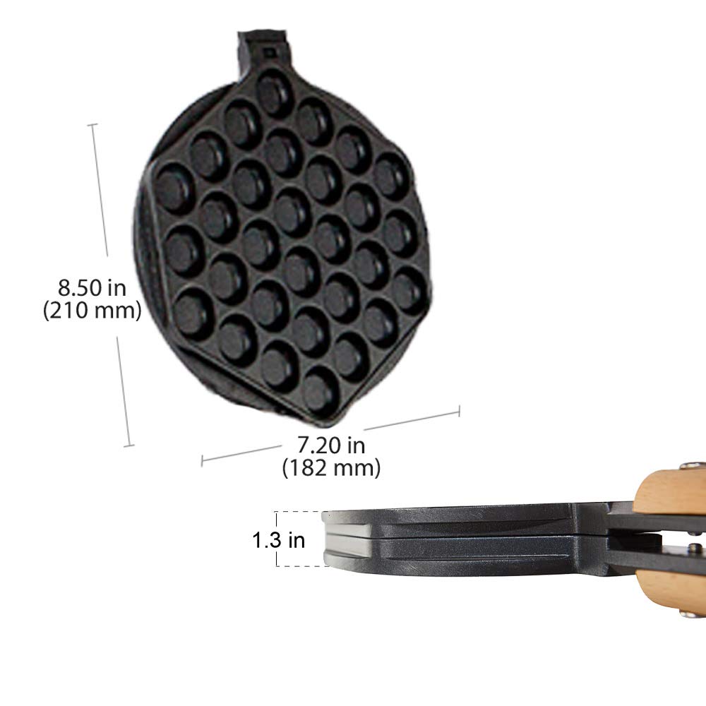 ALDKitchen Bubble Waffle Maker - 180° Rotating Nonstick Egg Waffle Maker with Removable Plates for Hong Kong Style Egg Puffs | Perfect for Home Breakfast, Party Snacks and Cafe Business