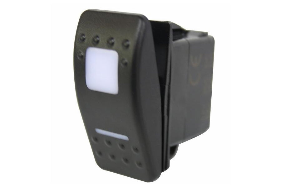 Bulldog Winch LED Rocker Switch - White | On/Off Control for Off-Road Vehicles & Marine Boats | Perfect for Jeep, Truck, ATV & Boat Lighting Systems