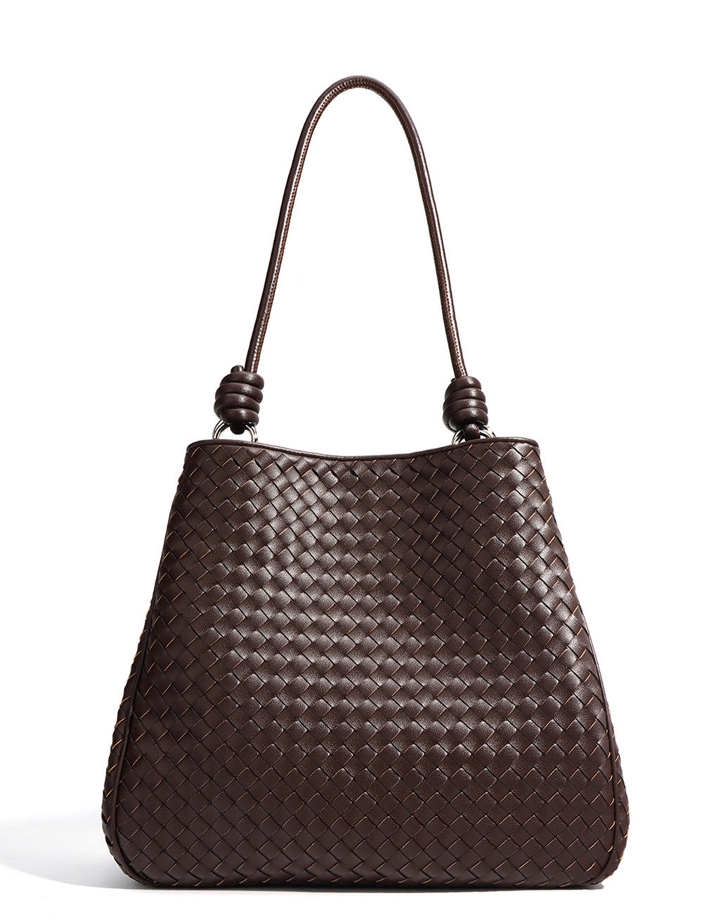 Knotted Strap Woven Tote Bag - Stylish Handmade Beach Bag for Women, Perfect for Shopping, Travel & Summer Outings