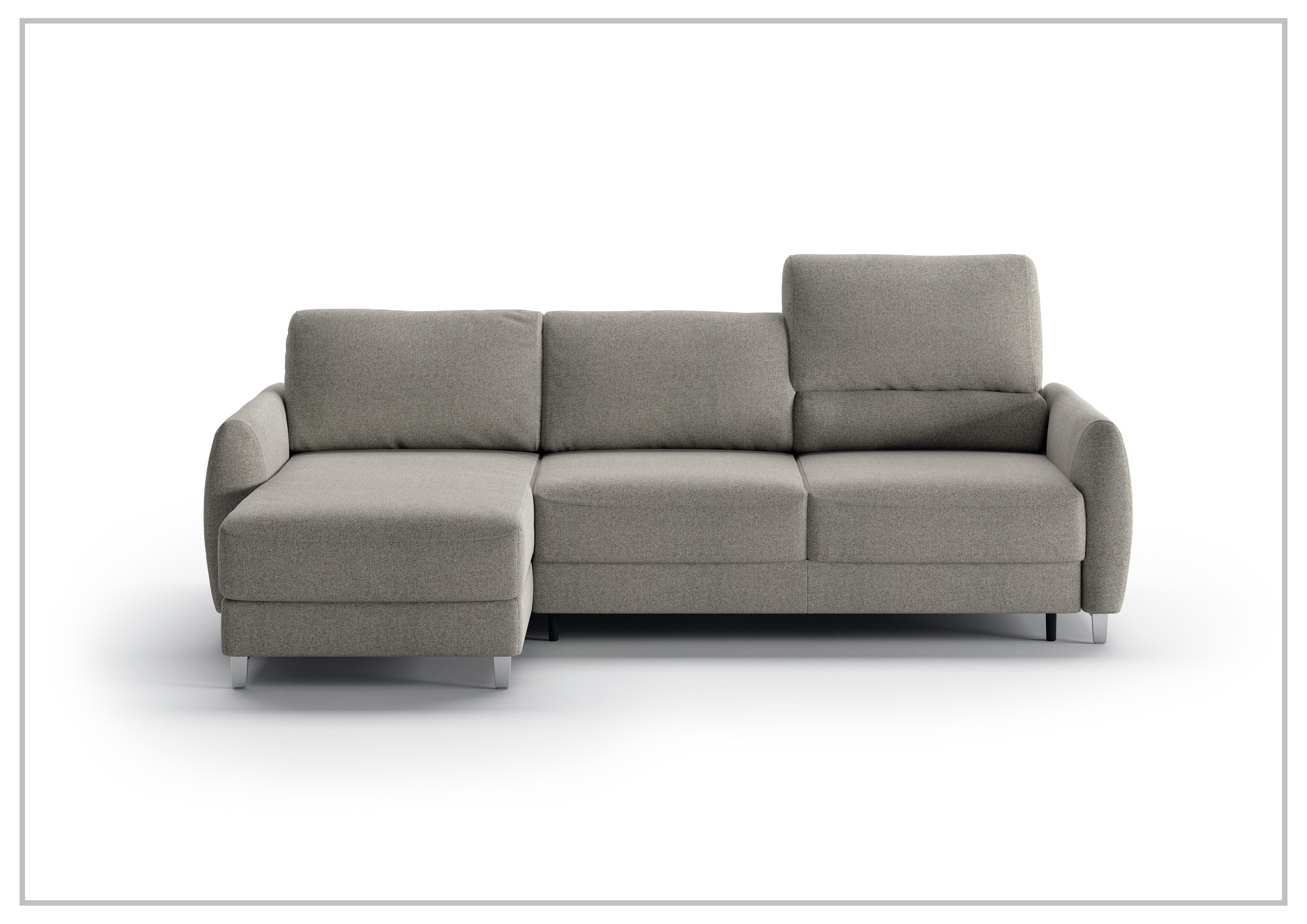 Luonto Delta 3-Seater Fabric Full XL Sectional Sofa Sleeper with Reversible Chaise - Modern Living Room Furniture for Small Spaces, Comfortable Sleeper Sofa for Guests, Perfect for Apartments and Cozy Homes