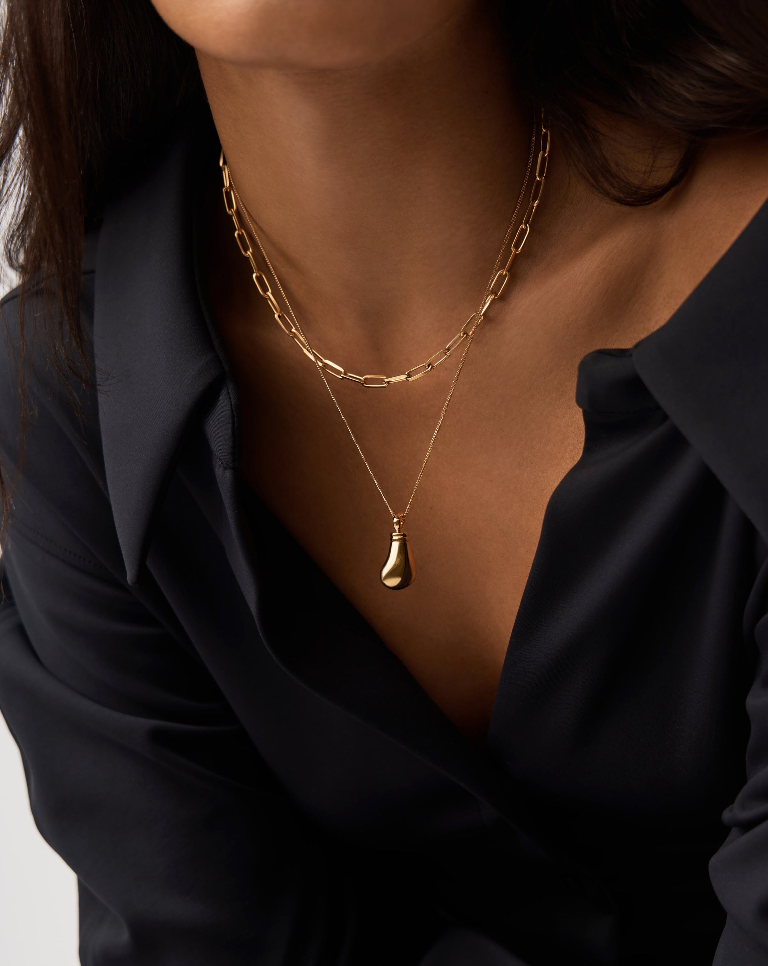 18k Gold Plated Message in a Bottle Droplet Pendant Necklace - Perfect Gift for Anniversary, Valentine's Day & Romantic Occasions