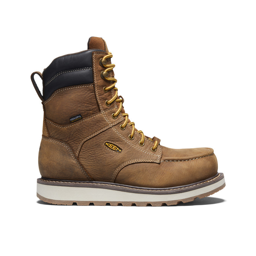 Men's Cincinnati 8 Waterproof Work Boots with Carbon Toe - Belgian/Sandshell - Durable Safety Boots for Construction, Hiking & Outdoor Work