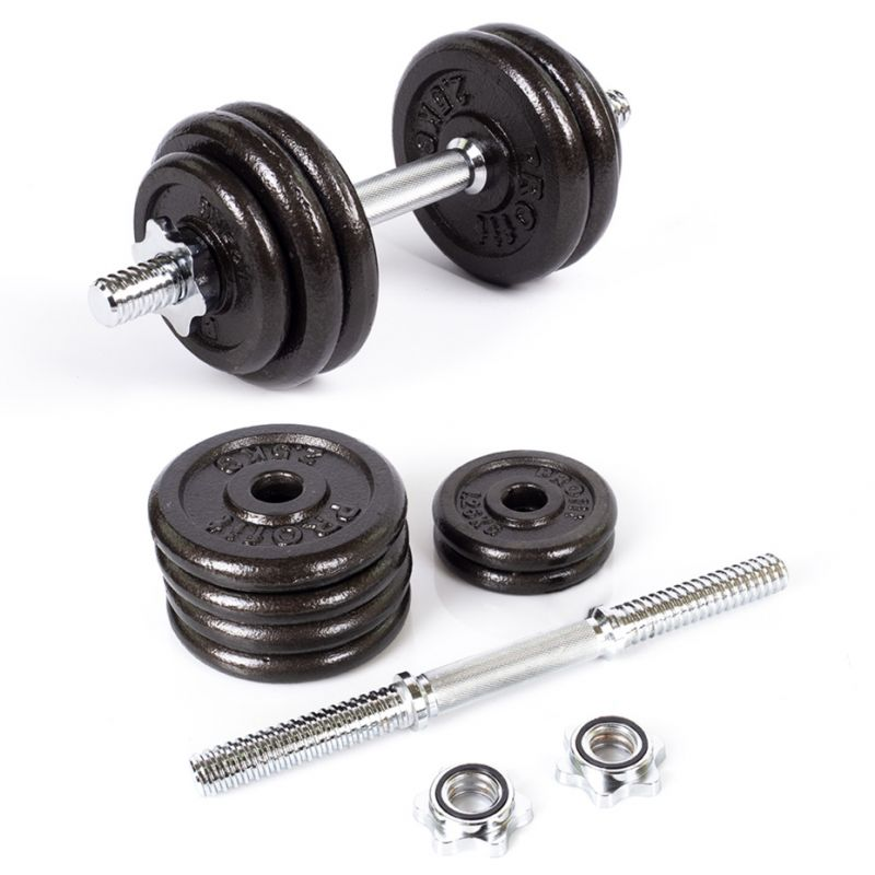 Profit 10kg/22lb DK 4126 Cast Iron Dumbbell Set - Home Gym Equipment for Strength Training & Weightlifting