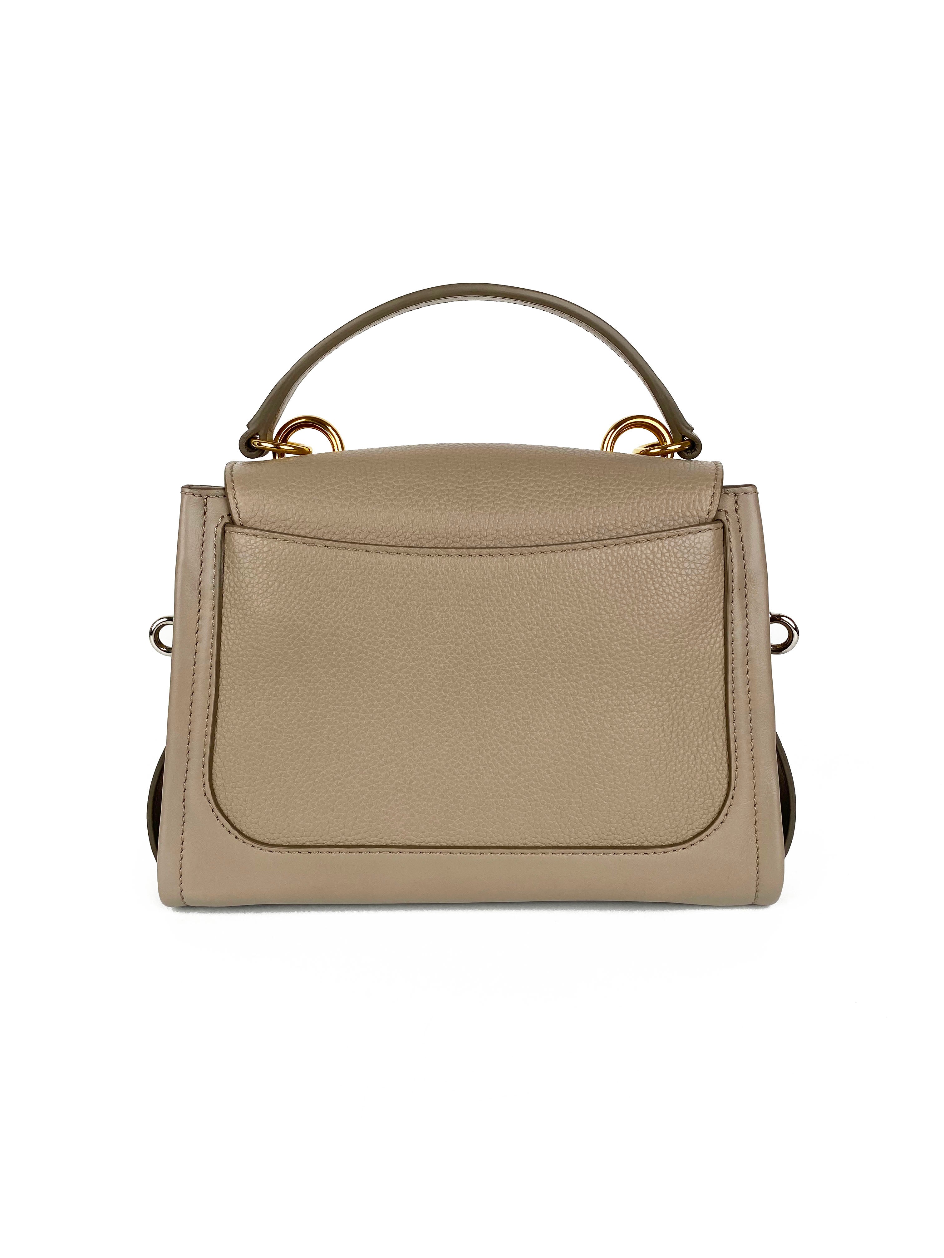 Chloe Motty Grey Mini Tess Day Bag - Stylish Crossbody Purse for Women, Fashionable Everyday Handbag for Work, Travel & Shopping