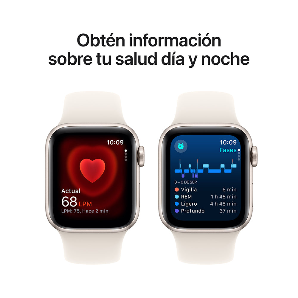 Apple Watch SE GPS 40mm - Starlight Aluminum Case with Starlight Sport Band (M/L) - Perfect for Fitness Tracking, Workouts & Everyday Wear