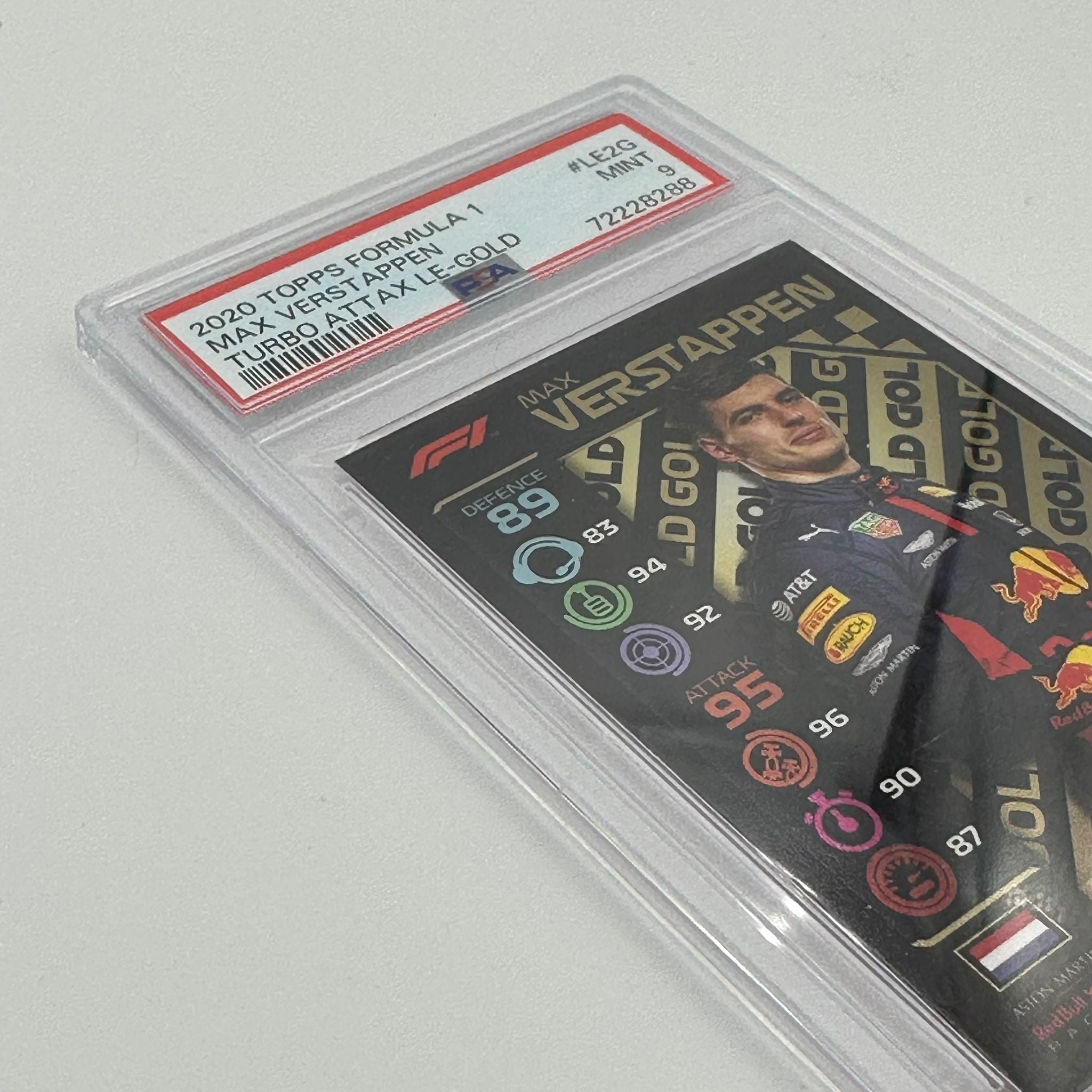 PSA 9 Graded Max Verstappen #LE2G Limited Edition Gold Trading Card - Perfect for F1 Collectors, Sports Memorabilia Enthusiasts & Investment Portfolio