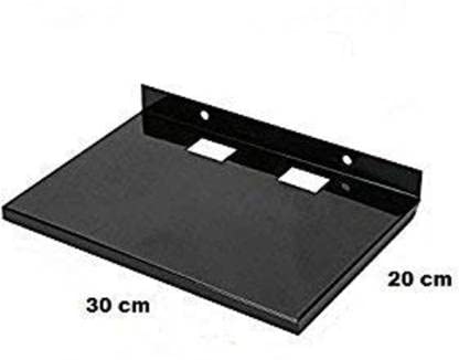 Roshani Stylish Pack of 2 Cast Iron Wall Shelf - Set Top Box Stand, DTH Stand & WiFi Router Stand in Black | Ideal for All Types of Set Top Boxes | Perfect for Living Room, Bedroom & Office Organization