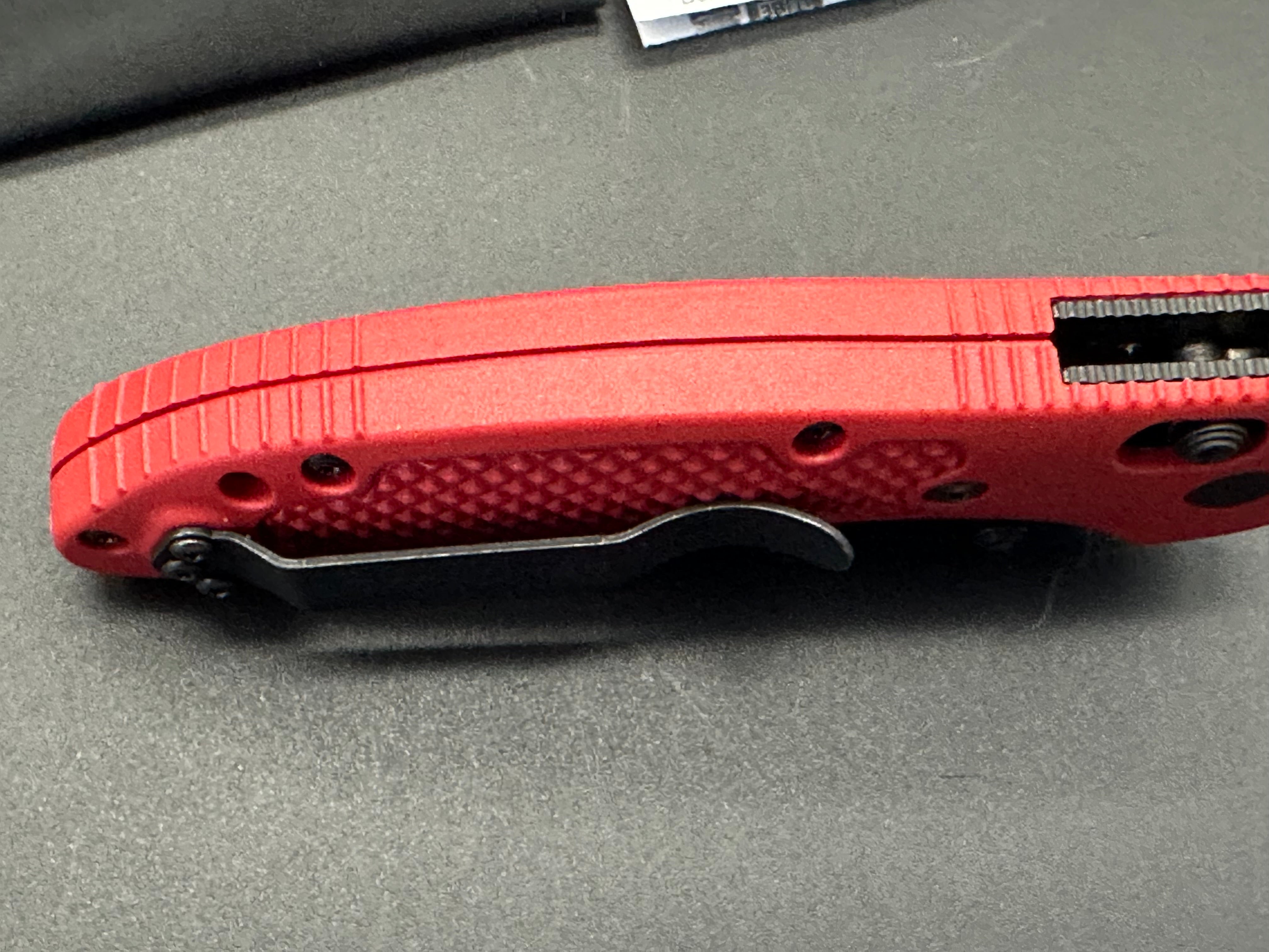 Benchmade Griptilian Knife - Exclusive 20CV Steel Blade with Red GFN Handles | EDC, Outdoor, Camping, Survival & Tactical Use