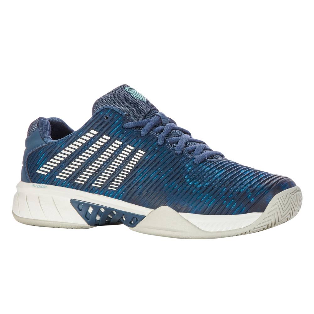 K Swiss Hypercourt Express 2 Men's Tennis Shoes - Lightweight Performance Court Shoes for Men (Indian Teal/Star White) | Ideal for Tennis, Pickleball & Casual Wear