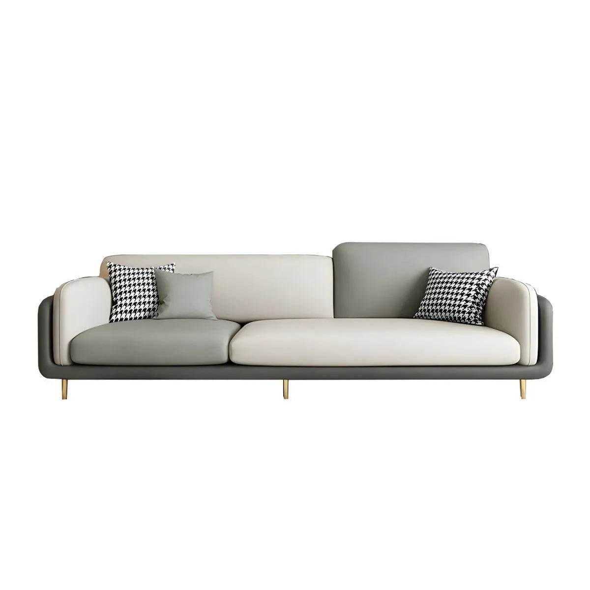 Lincoln Two-Tone Leathaire Sofa - Modern Leather-Like Couch for Living Room, Office & Lounge - Comfortable & Stylish Home Furniture