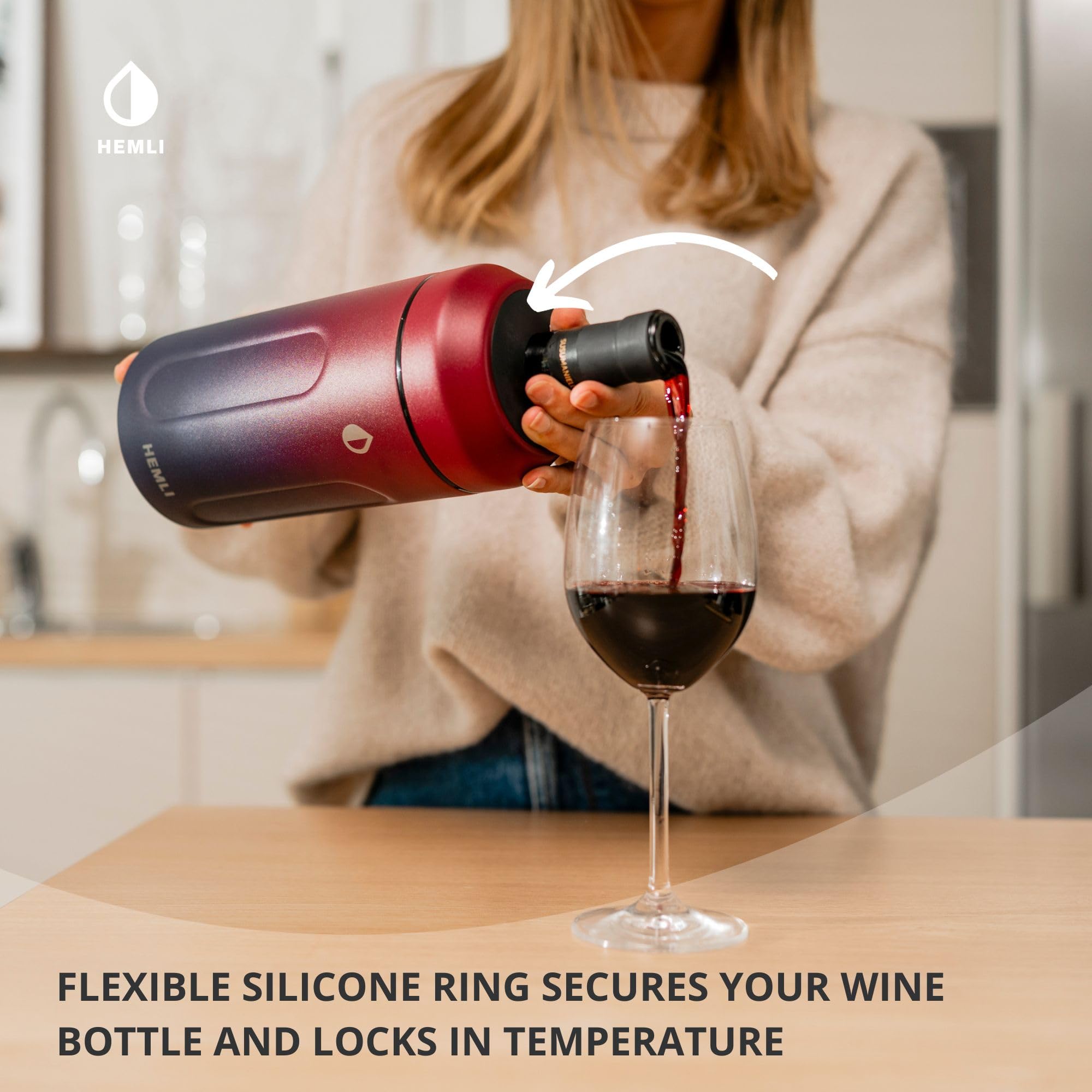 Premium Wine Bottle Insulator Sleeve & Chiller Cooler - Elegant Champagne Bottle Holder for Women | Perfect for Parties, Picnics & Gift Giving
