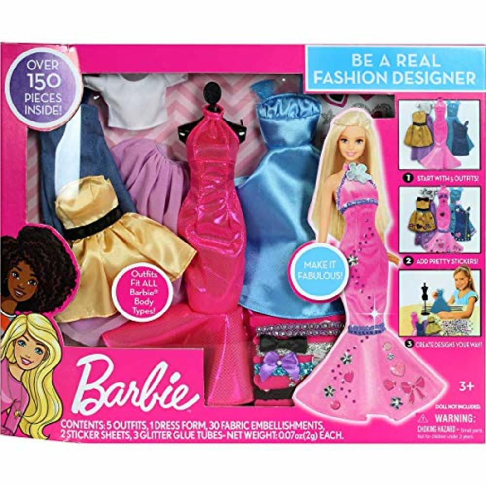 Barbie Be A Real Fashion Designer Set - Classic Edition for Kids Ages 3+ | Creative Dress Up & Role Play Toy for Girls | Perfect for Birthday Gifts & Pretend Play