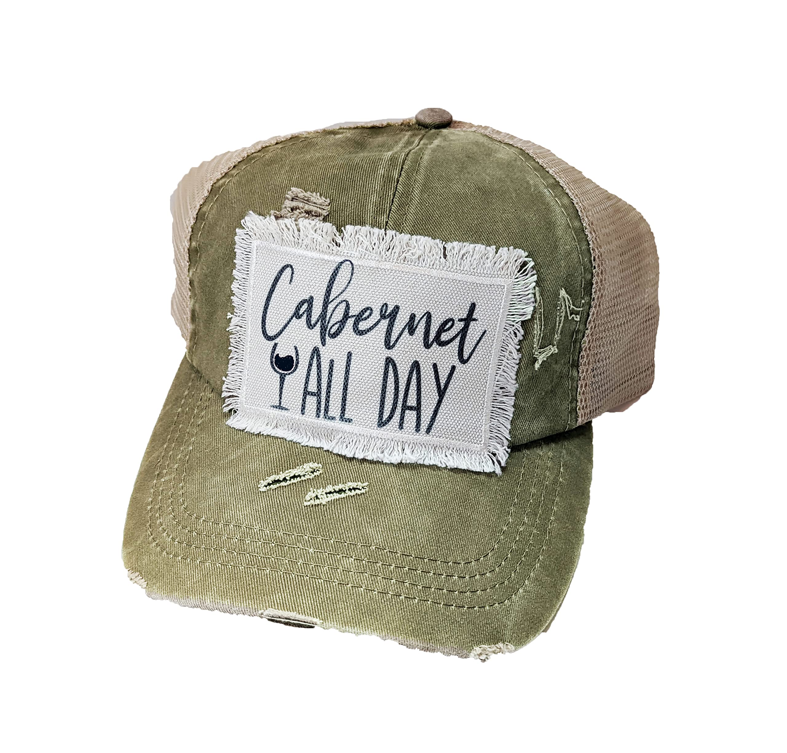 Funny Wine Hats for Women - Wine Tasting Bachelorette Party Accessories, Bride on Cloud Wine & Sip Happens Novelty Hat (Navy) - Perfect for Bachelorette Parties, Wine Tours & Girls' Night Out