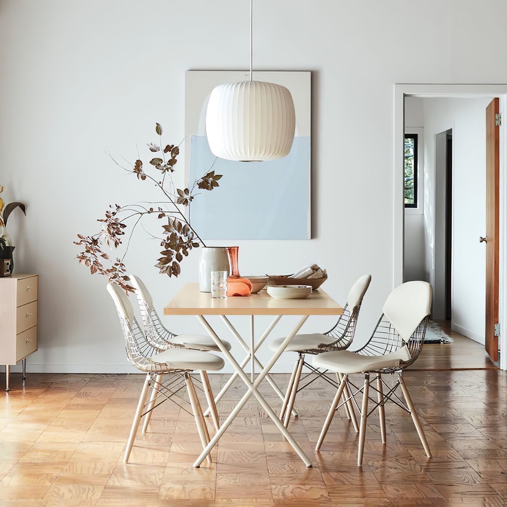 Nelson Swing Arm Pendant Lamp - Adjustable Modern Lighting Fixture for Dining Room, Kitchen Island & Bedroom Decor