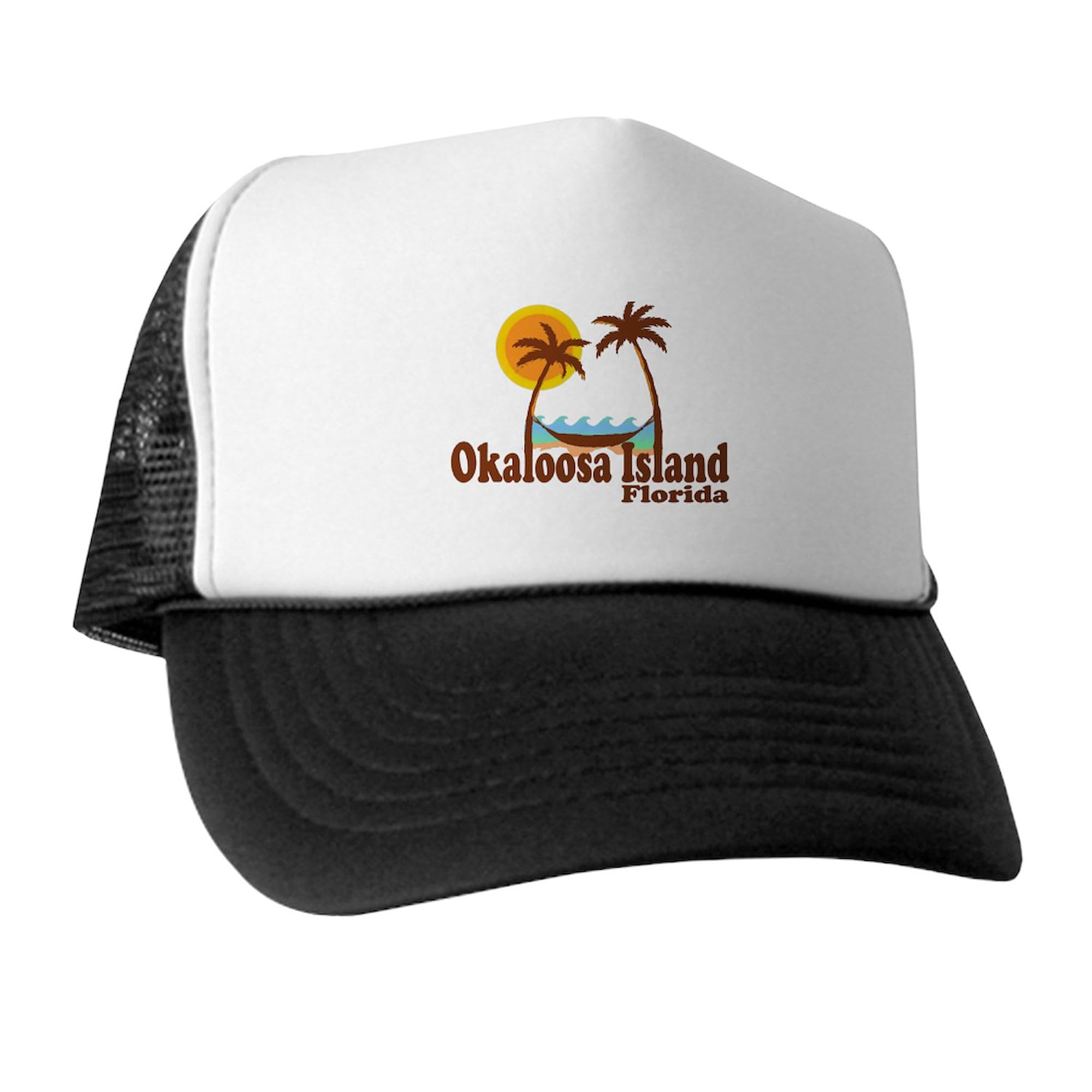 Okaloosa Island FL Adjustable Snapback Trucker Hat - Stylish & Comfortable for Beach, Fishing & Outdoor Activities