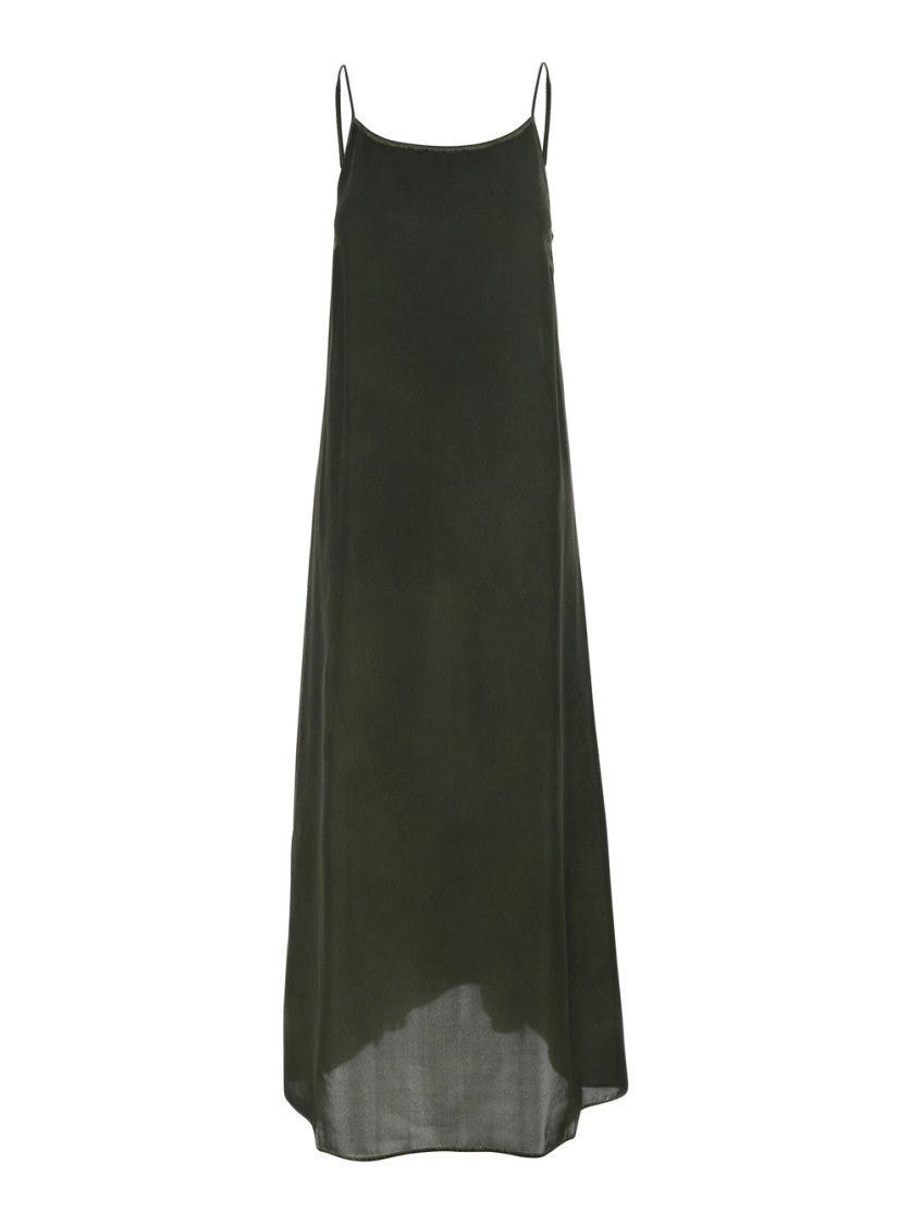 Anaya Green Long Dress with Adjustable Spaghetti Straps - Elegant Summer Maxi Dress for Beach, Vacation & Special Occasions