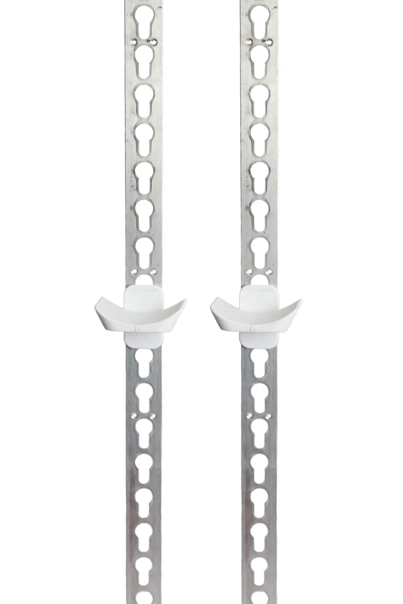 5 ft. Metal Keyhole Tracks Pair with Pinless Jump Cups - Heavy Duty Horse Jump Rails for Equestrian Training & Arena Setup - Perfect for Show Jumping, Dressage & Cross-Country Courses