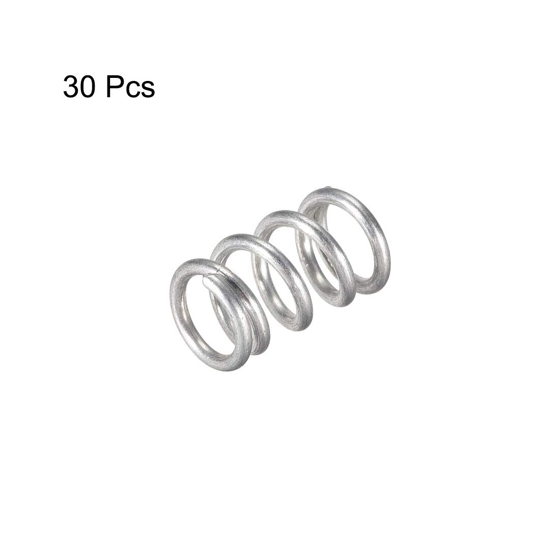 30pcs Heated Bed Springs for 3D Printer - 7x12mm Compression Springs for Extruder | Durable Replacement Parts for Creality Ender 3, CR-10 | Improve Print Quality & Stability
