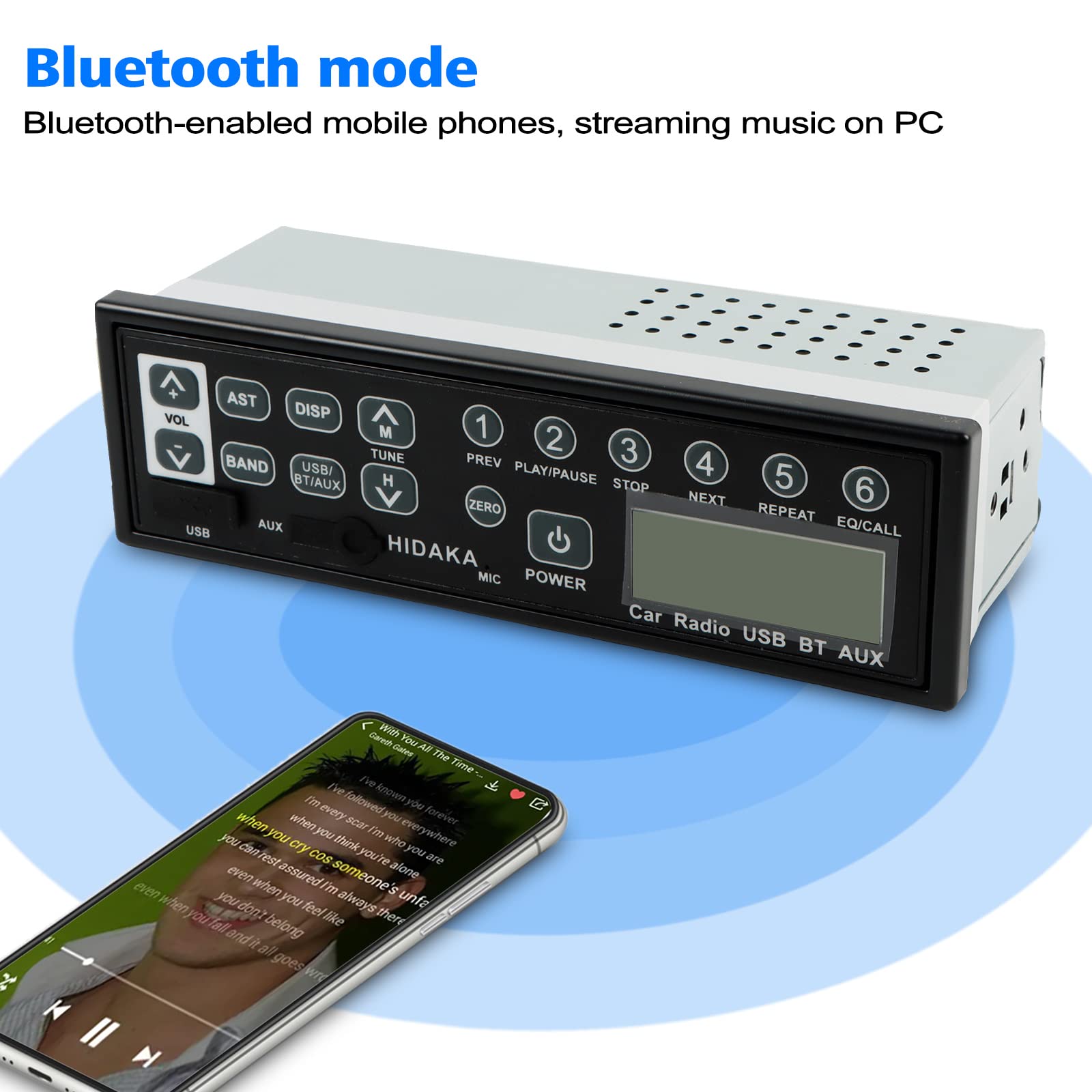 Universal M200 24V Car Bluetooth Radio with USB & AUX Input - Compatible with Komatsu, Sumitomo, Kobelco, Takeuchi Excavators - Perfect for Construction Sites & Heavy Equipment Use
